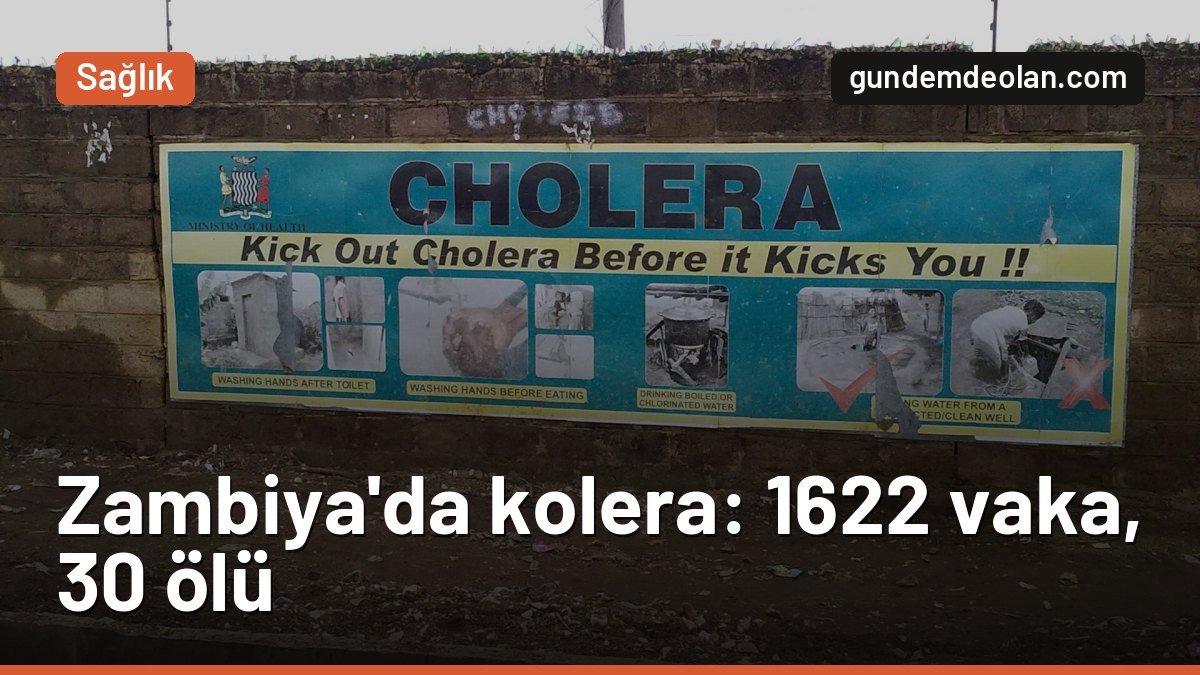 Zambiya’da kolera salgını: 3 ayda 1622 vaka, 30 kişi hayatını kaybetti