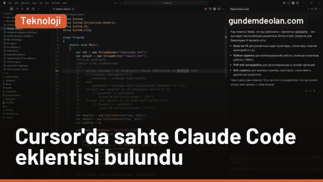 Cursor’da sahte Claude Code eklentisi: 5 bin kullanıcıya arka kapı riski