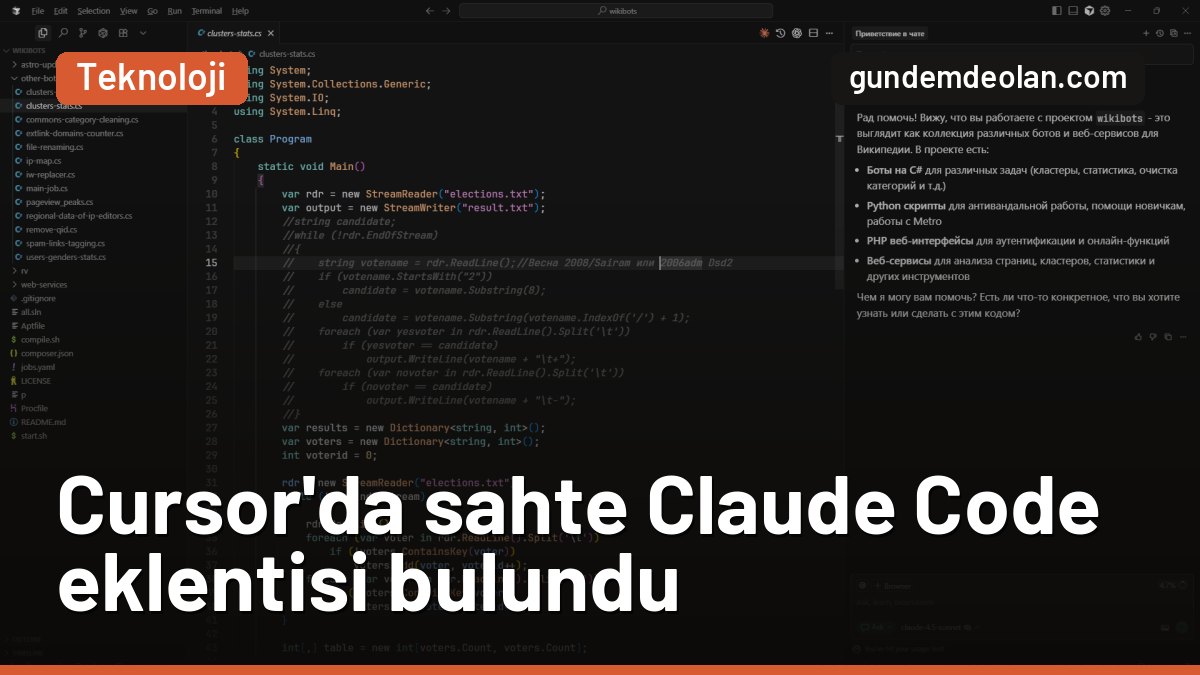 Cursor’da sahte Claude Code eklentisi: 5 bin kullanıcıya arka kapı riski