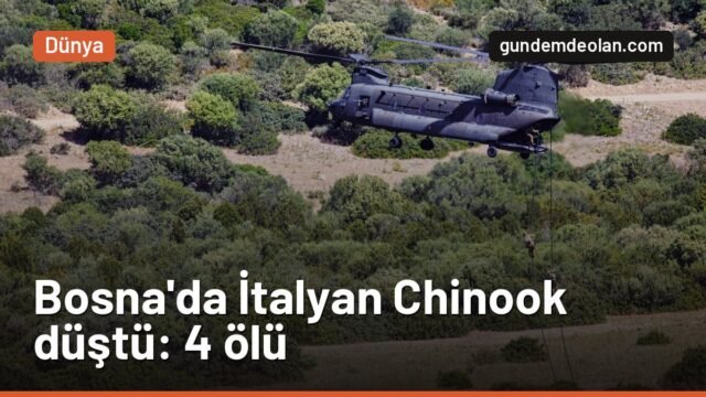 Bosna Hersek’te EUFOR’a ait İtalyan helikopteri düştü: 4 asker öldü