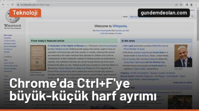 Chrome Ctrl+F aramasına büyük-küçük harf ayrımı geliyor: Ne değişecek?